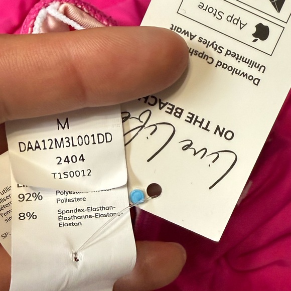 Cupshe Hot Pink Ruched Crossback Swim Dress Size M - Picture 5 of 5